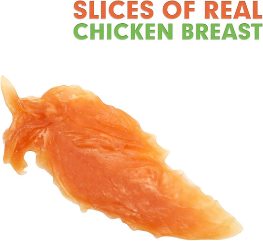 Close up of Mon2sun chicken jerky texture