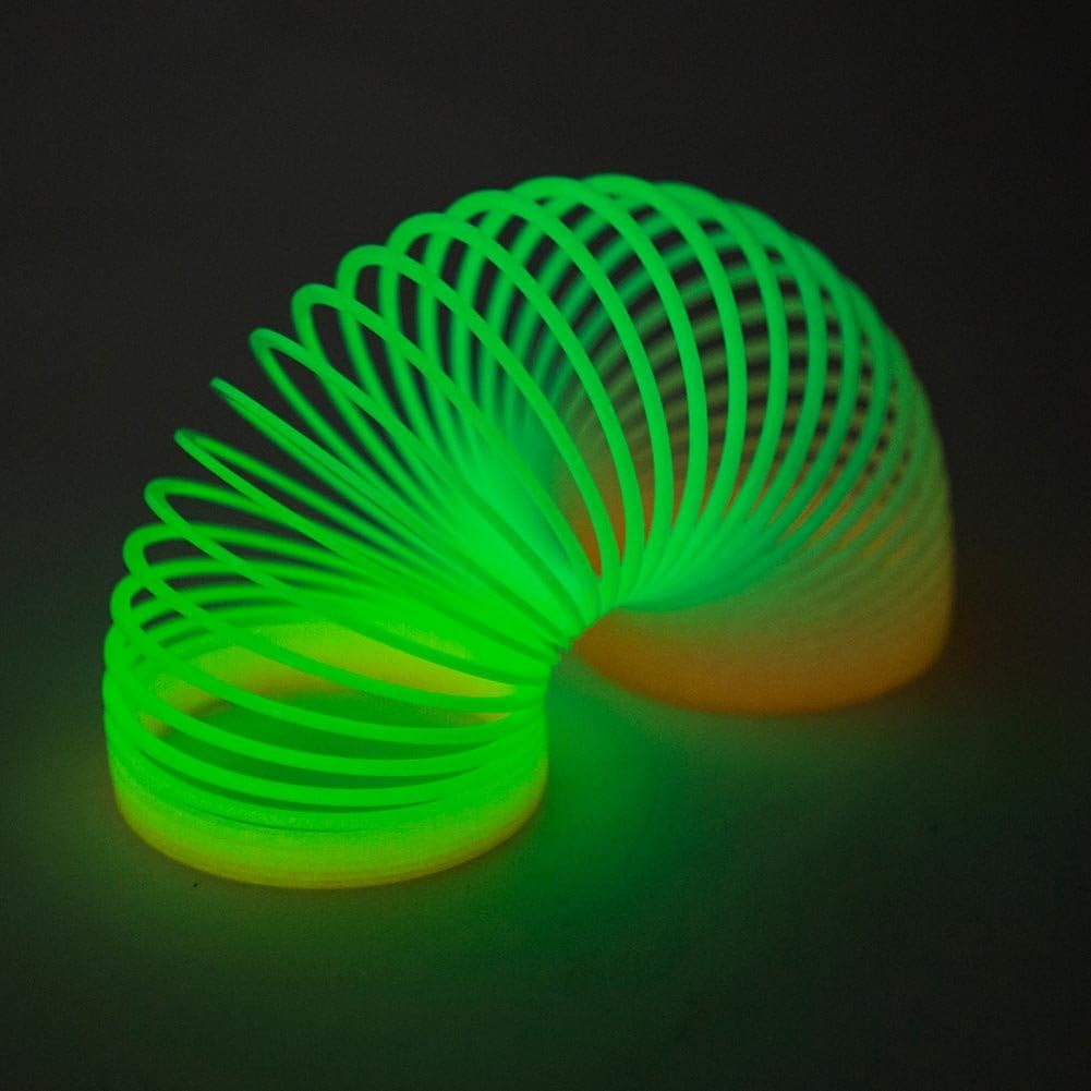Rhode Island Novelty 3 Inch Glow-in-The-Dark Coil Spring, One per Order - Image 1