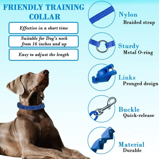 1TO3GO plastic prong collar for large dogs with four extra links detached