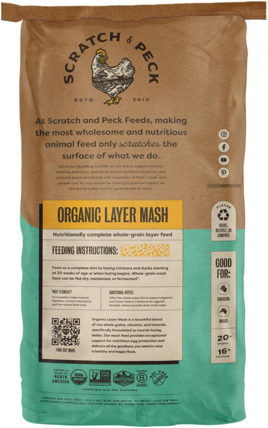 Scratch and Peck Feeds organic layer mash texture