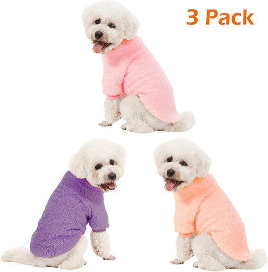 Kyaringtso fleece puppy clothes pink purple peach color variant options