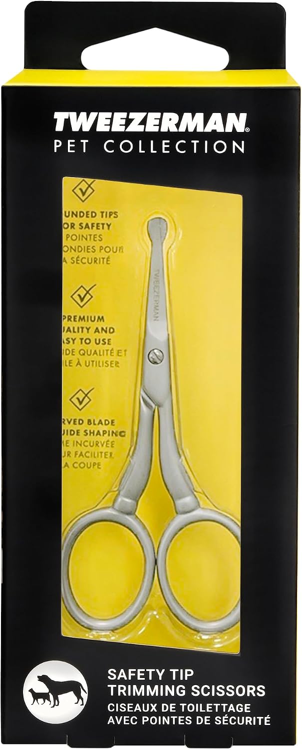 Tweezerman Pet Grooming Scissors, Stainless Steel Rounded Tip Trimming Shears for Dogs and Cats - Image 15