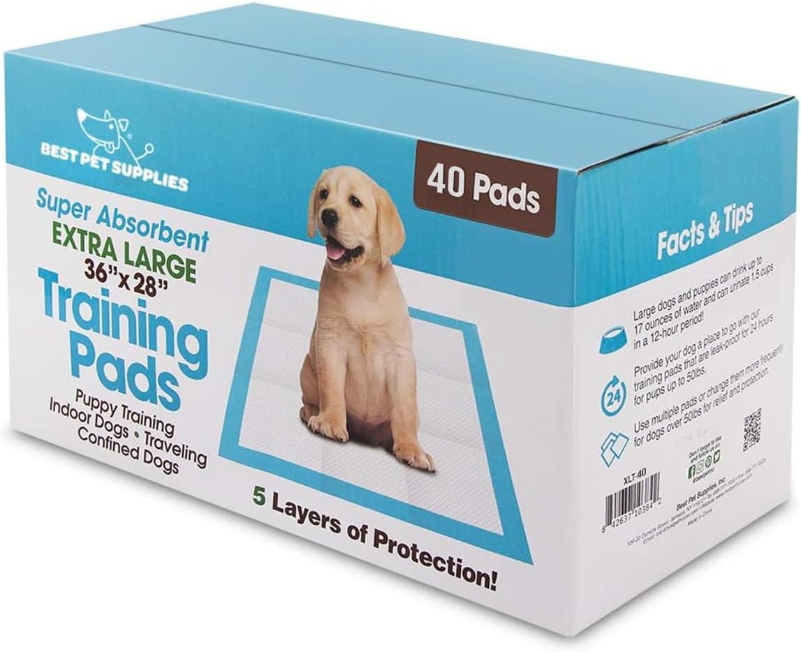 Best Pet Supplies XL (36 x 28 Inches) Puppy Pads 100 Count - Super Absorbent Dog Training Pads, Quick-Dry, Odor Control, Disposable Pee Pads, Leak-Proof Wee Wee Pads for Indoor Dogs - Baby Blue - Image 13