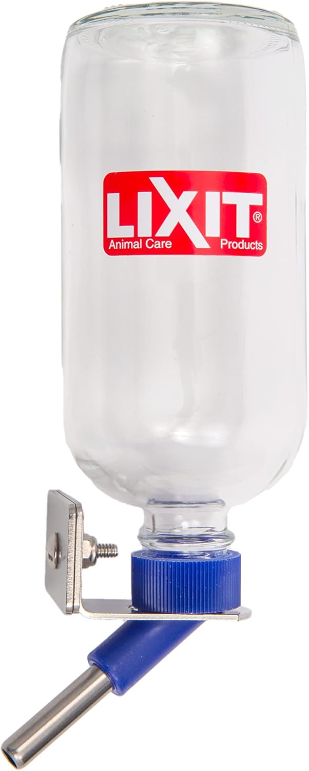 Lixit Glass Water Bottles for Small Animals and Birds (16oz), Clear (COMINHKR016337) - Image 8