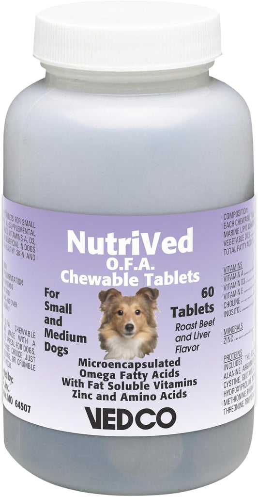 Close up of Vedco NutriVed Zinpro supplement bottle label