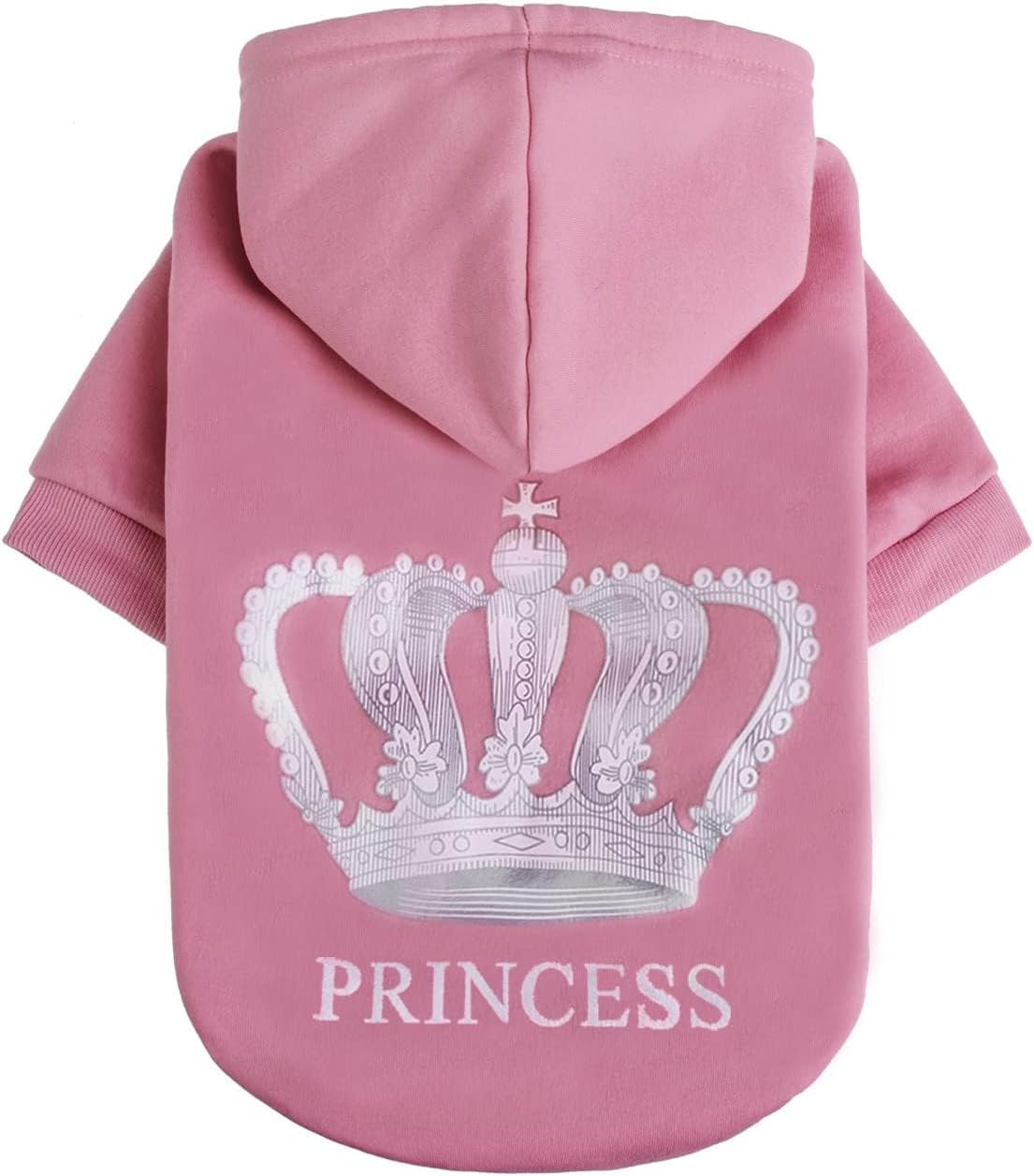 EXPAWLORER Princess Dog Hoodie-Soft Dog Sweater Calming Fleece Sweatshirt Cold Weather Pet Clothes,Pitbull Clothes Outfits,Coat Apparel for Puppy,Cat, Small Medium Large Dogs,Pink Medium - Image 11