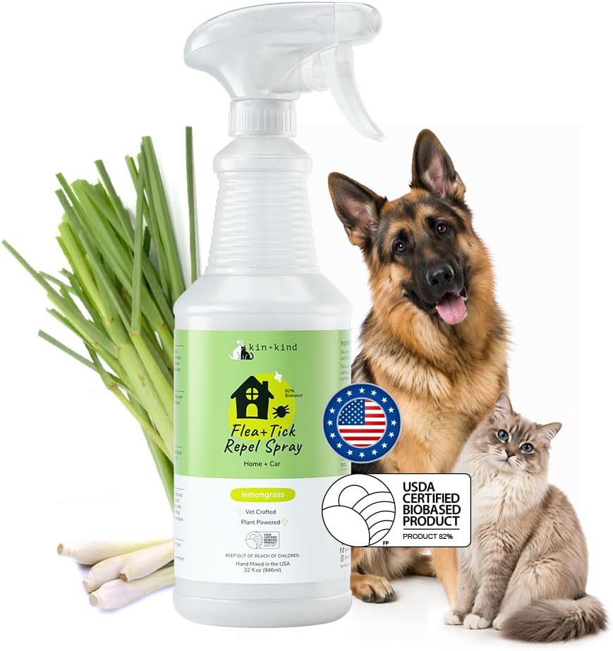 kin+kind Flea+Tick Repel Spray Home+Car 32 fl oz (Lavender) - Image 9