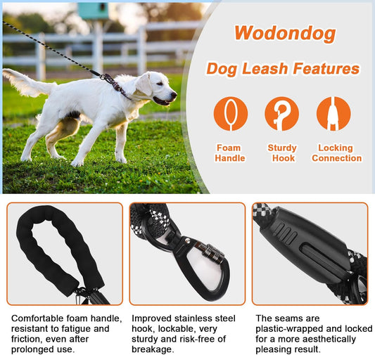 Heavy duty alloy locking hook on the Wodondog dog training lead close up view.