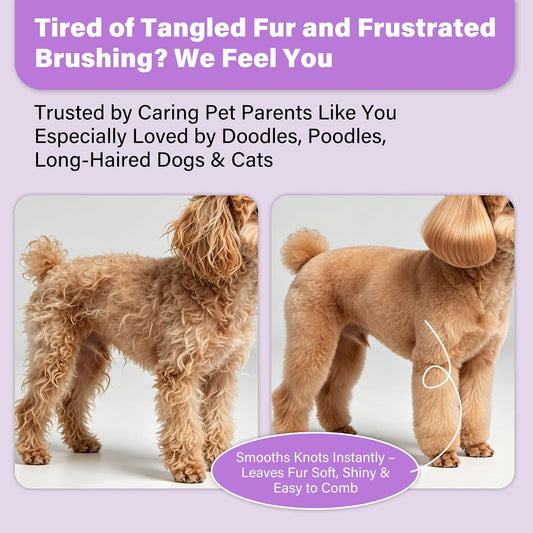 Oivolii pet detangling spray for dogs and cats lavender scent 120ml bottle