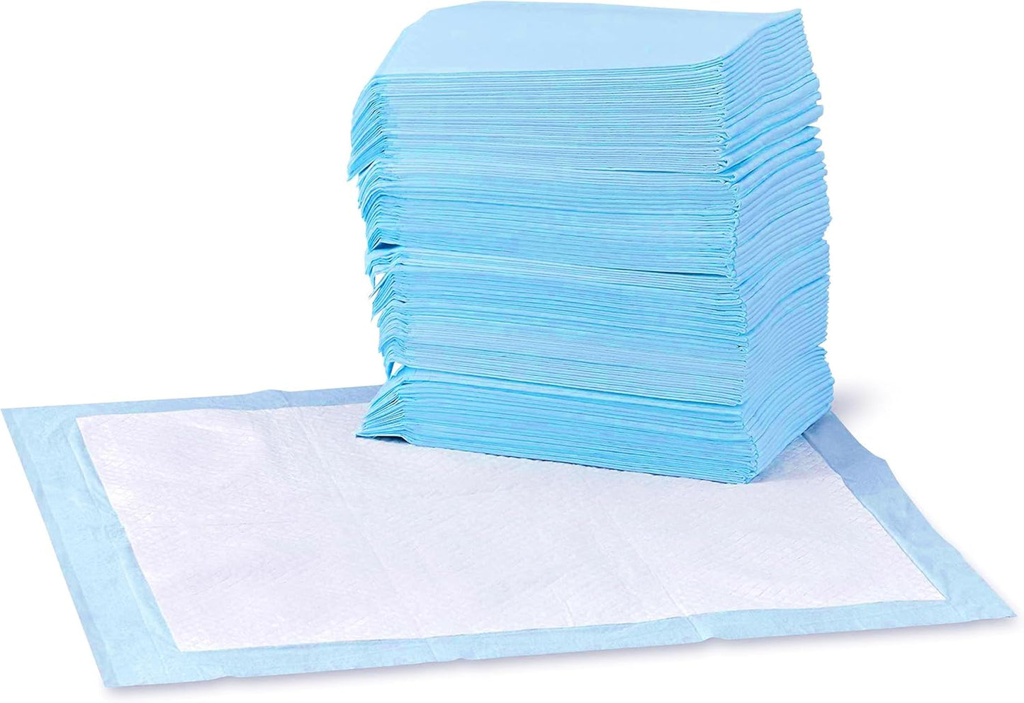 Amazon Basics Leak-Proof Dog and Puppy Potty Training Pee Pads with Quick-Dry 5-Layer Super Absorbent Design, Regular Size 22 x 22 inch, Blue & White, 100 Count - Image 13
