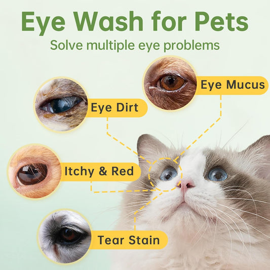 Ancopaws pet eye wash solution with 360 degree rotating cap