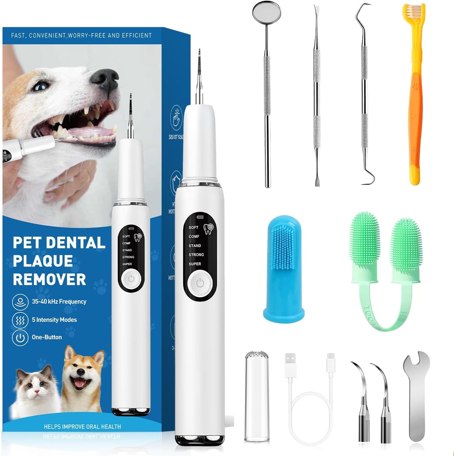 Packaging of BFU Hxin ultrasonic pet teeth cleaning kit