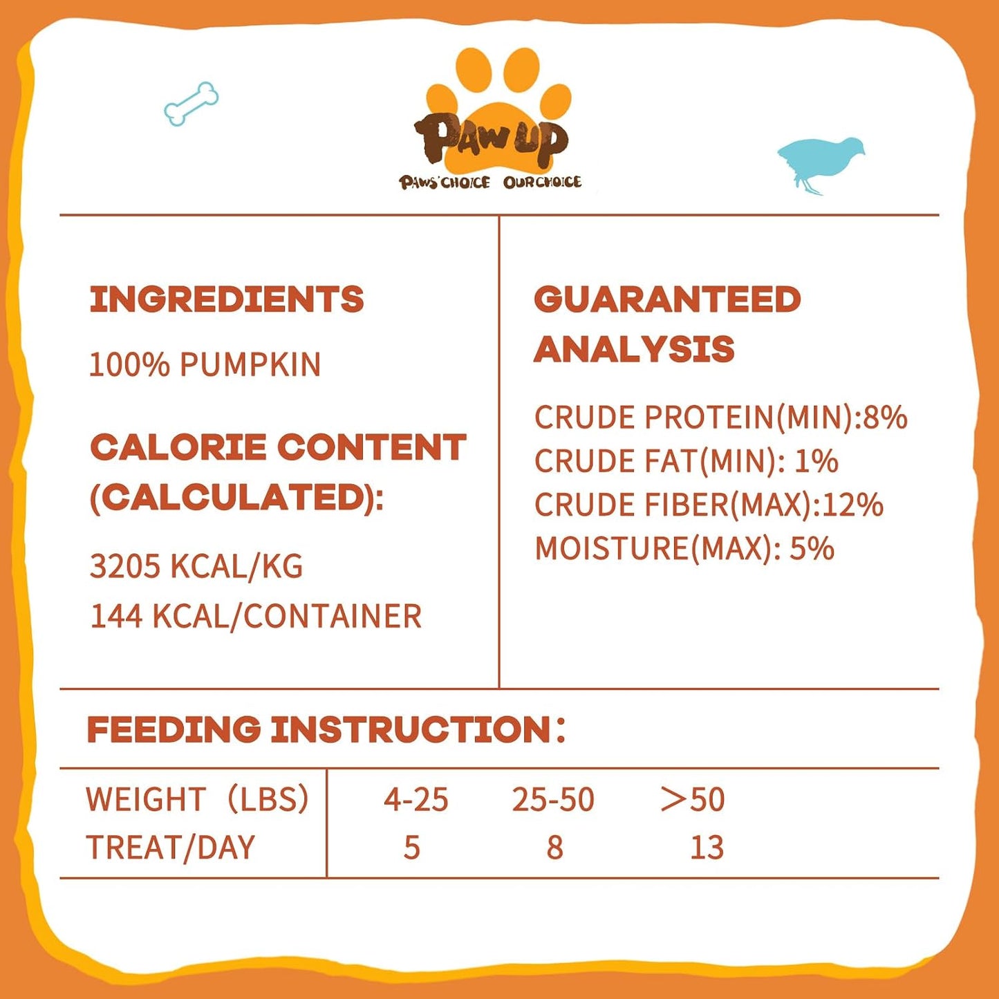 PAWUP Freeze Dried Pumpkin Treats for Dogs & Cats - Single Ingredient High Fiber Dog Food Topper for Digestion & Gut Health, Natural Pet Snacks for Sensitive Stomachs, 1.58 oz - Image 9