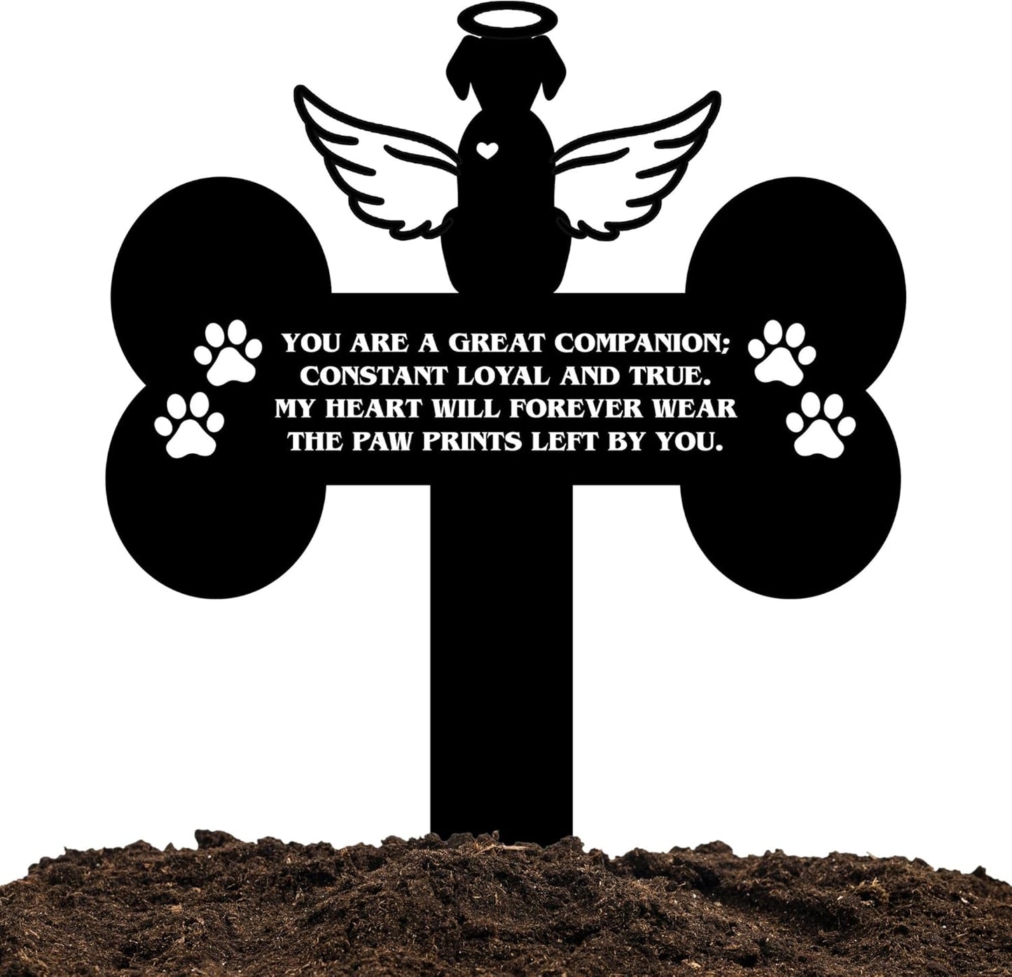 Cat Grave Marker Outdoor Memorial - 12in Metal Pet Memorial Plaque with Garden Cat Silhouette, Weatherproof Headstone for Yard or Indoor Tribute, Sympathy Gift for Loss of Cat - Image 12