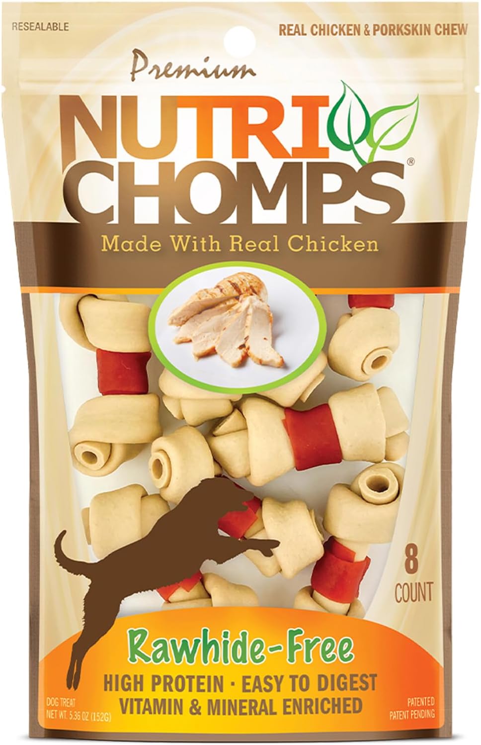 NutriChomps Dog Chews, 4-inch Knots, Easy to Digest, Rawhide-Free Dog Treats, 9 Count, Real Chicken, Peanut Butter and Milk flavor - Image 13