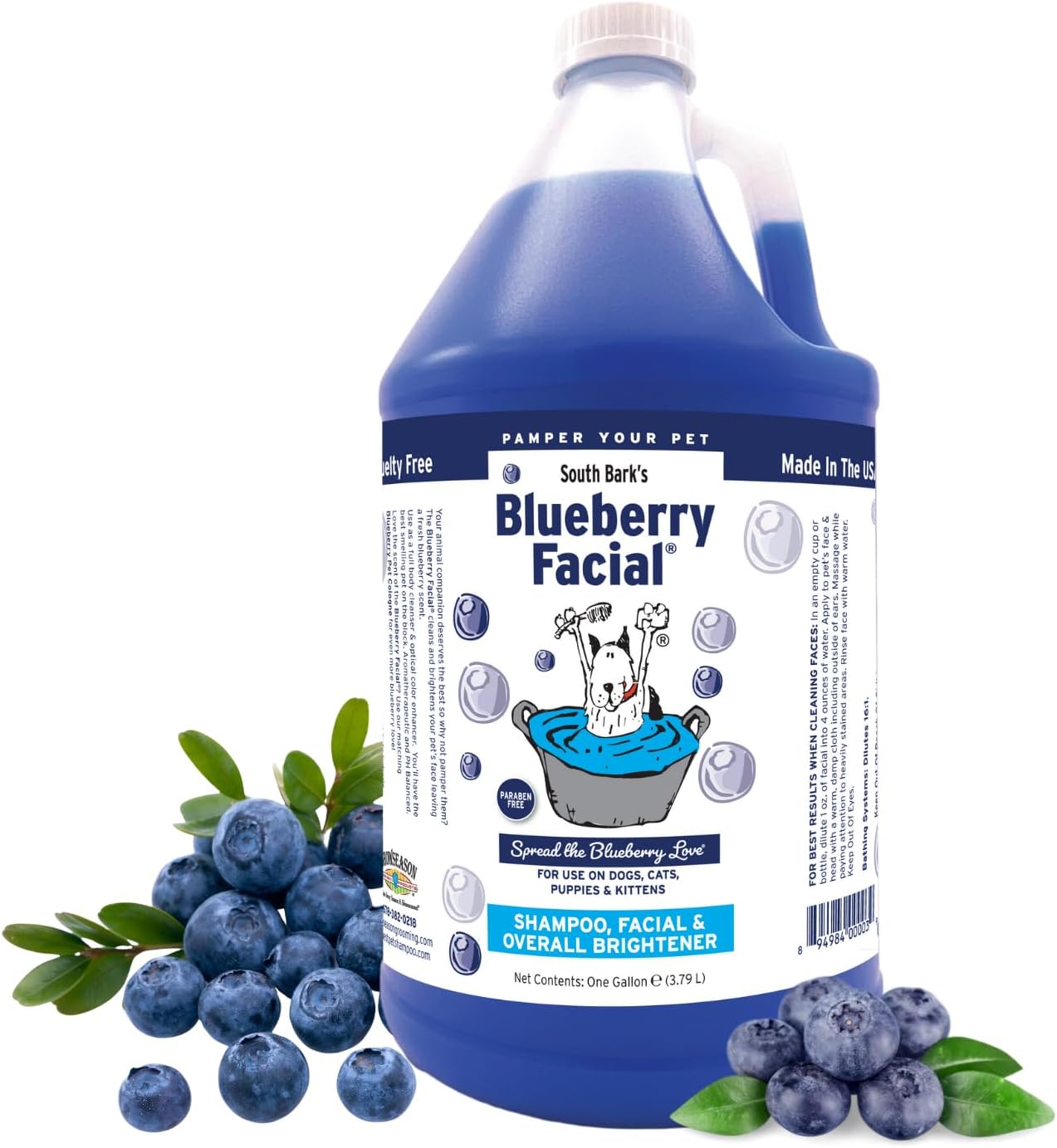 South Bark's Blueberry Facial(R) Pet Shampoo 12 oz. | Brightener & Tear Stain Remover | Long-Lasting Odor Eliminator | Cruelty-Free | Paraben-Free | Made in The USA - Image 9