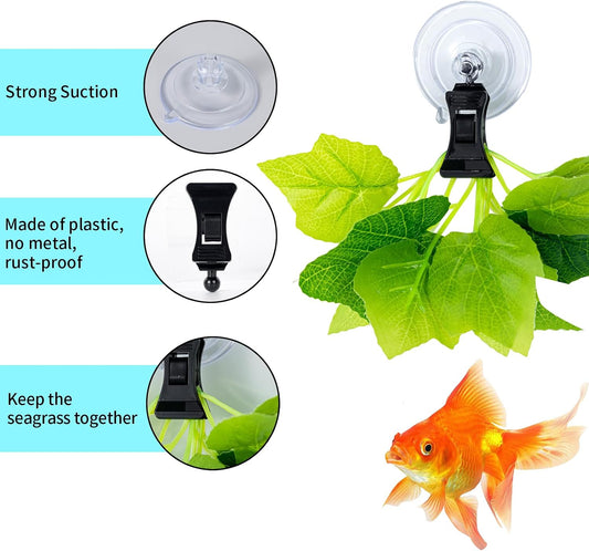 SLSON fish tank algae sheet holder clip close up showing suction cup.
