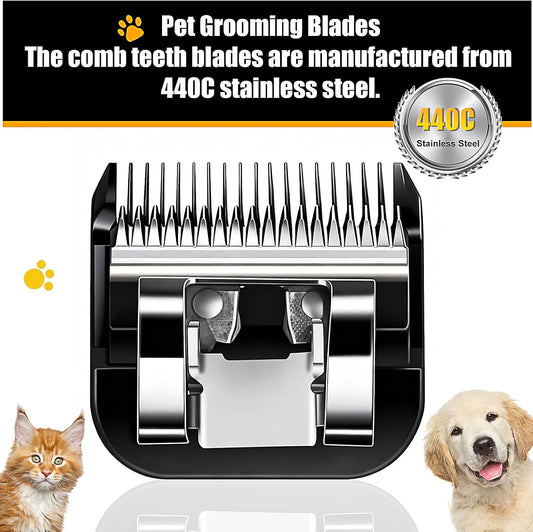 Audoc black ceramic pet clipper blade 6.3mm size close up details