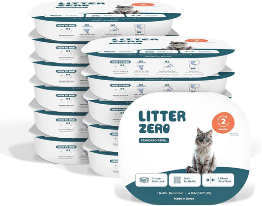 Close up view of the seven layer airtight continuous film liner from the Petsnology litter refill system.