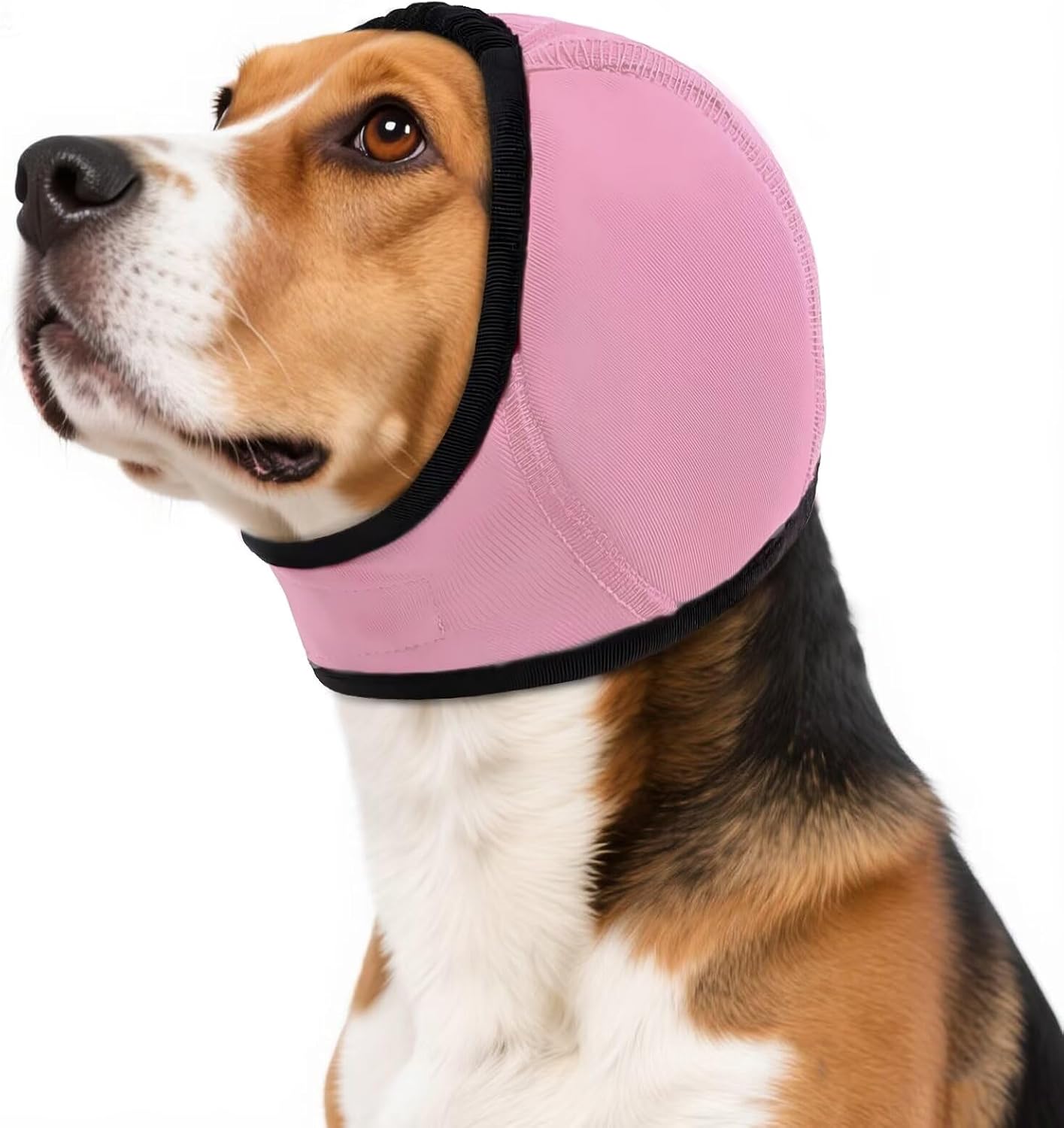 Dog Calming Hoodie Water Resistant,Adjustable No Shake Ear Wraps for Dogs,Anxiety Relief & Noise Protection,Pet Ear Cover Muffs for Swimming,Firework,Grooming,Thunderstorms,Bathing,Rosered,S - Image 9