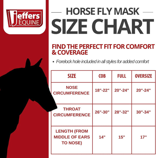 Side view of Jeffers Lycra horse fly mask with mesh ears