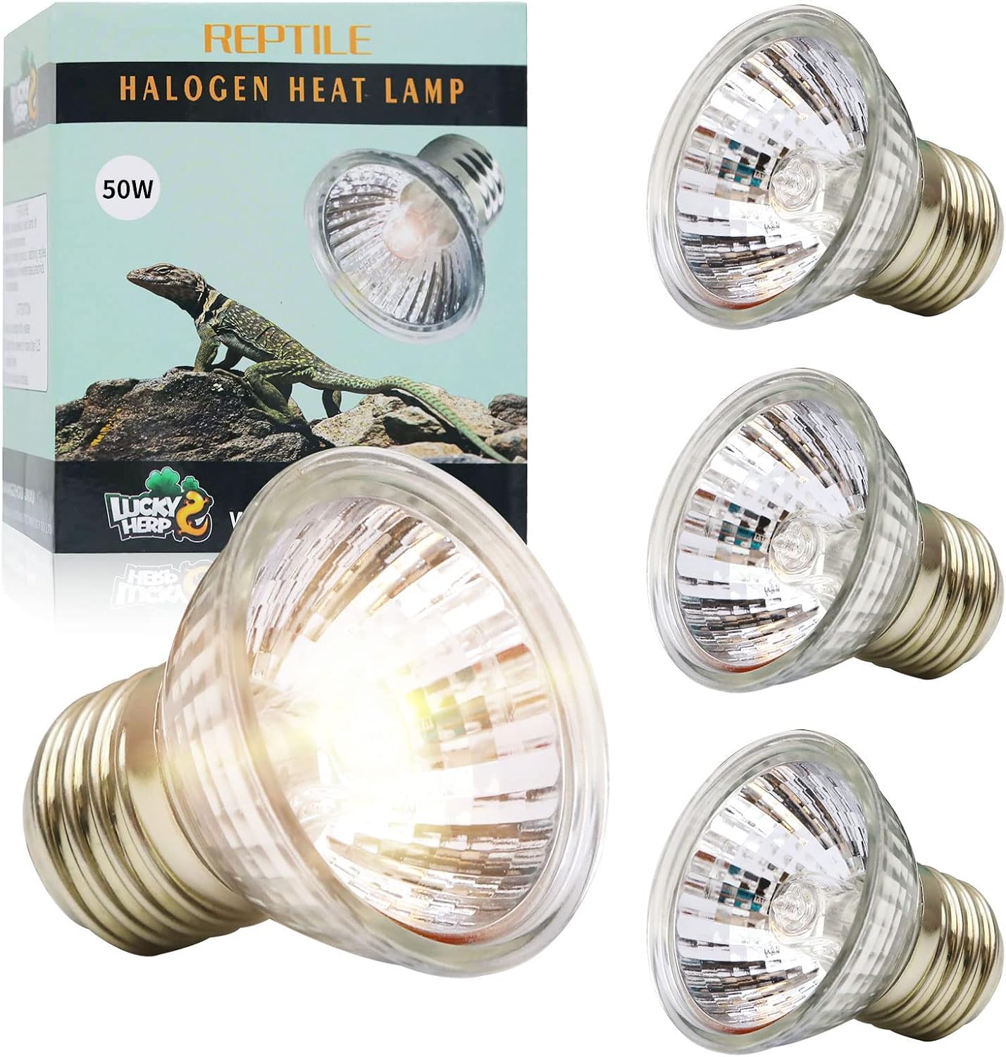 LUCKY HERP Reptile Heat Lamp with Clamp, Aquarium Turtle Tank Basking Light with 360 degrees Rotatable Timing & Dimming and 2 Pack 50W UVA UVB Heat Light Bulb for Turtle Tortoise Lizard - Image 10