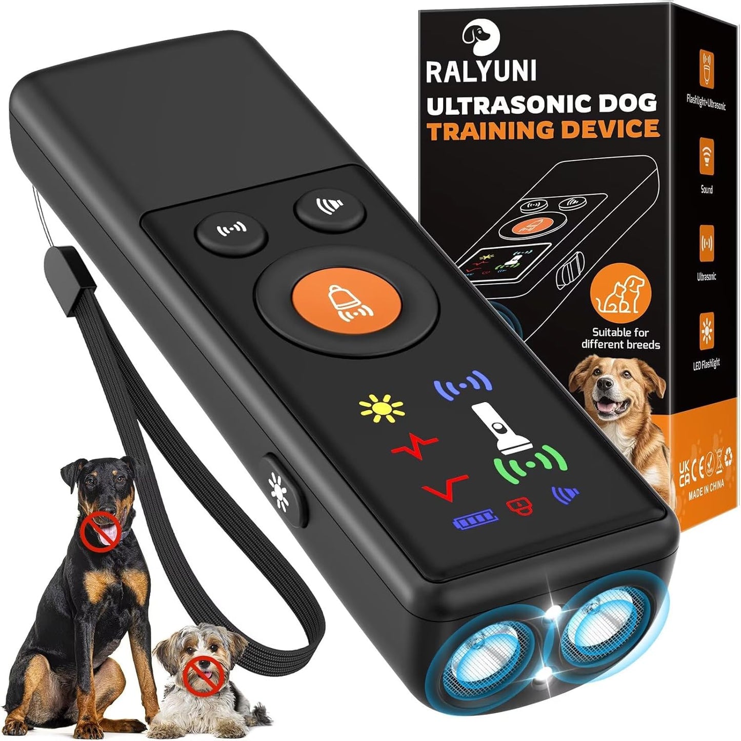 Ultrasonic Dog Bark Deterrent Device, Anti-Barking Control Device with LCD Screen & 3 Modes, Dog Training Tools to Stop Bad Behaviors, Safe Trainer Up to 35ft for Indoor Outdoor Use-01 - Image 10