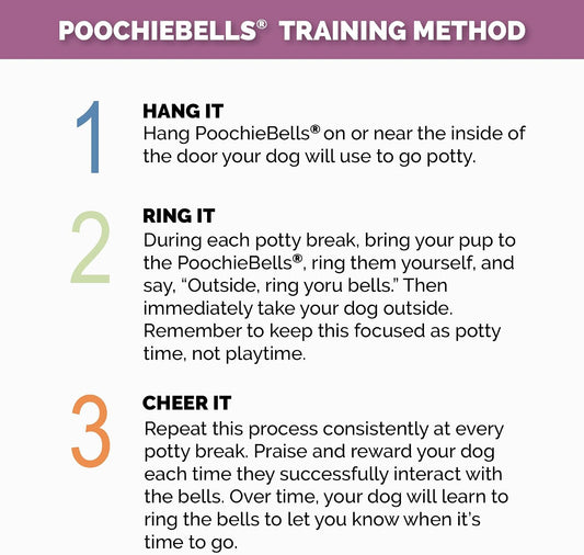 Authentic USA made PoochieBells dog training tool