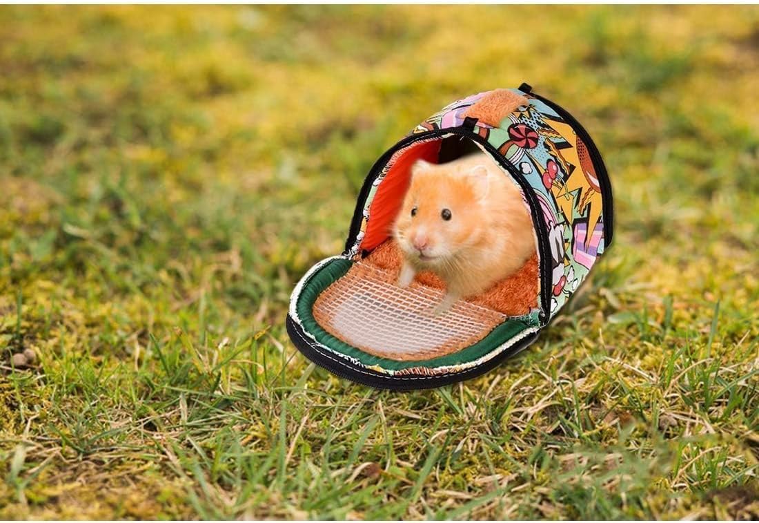 Hamiledyi Hamster Carrier Bag Gerbil Outgoing Travel Pouch Sugar Glider Breathable Carrying Strap with Zipper Suitable for Rat Hamster Mice - Image 8