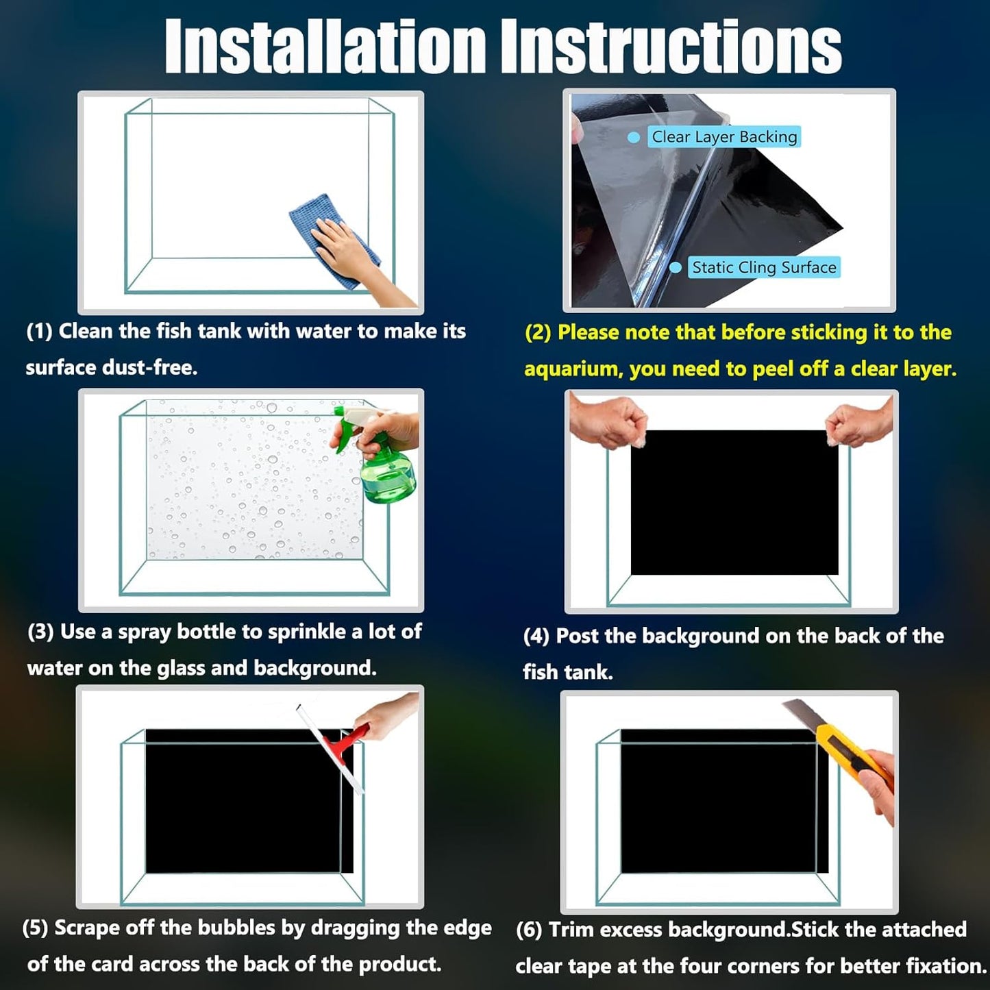 XCNO Thickened PVC Static Cling Background being peeled off cleanly without residue