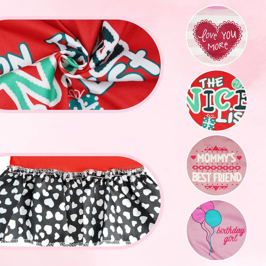 Variety pack of medium size printed pet clothes for small dogs displayed together.