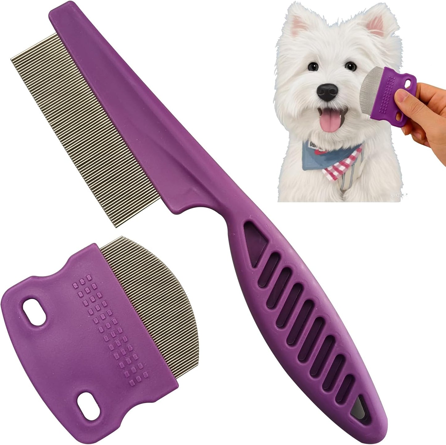 Professional pet grooming comb kit in packaging