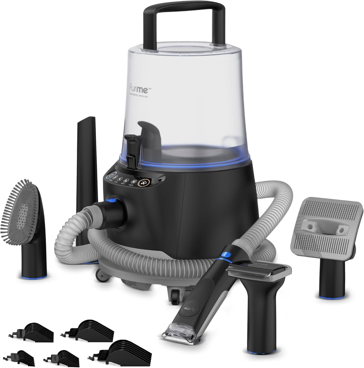 FURME Professional Plus Pet Grooming Vacuum Kit - Cat & Dog Grooming Kit for Easy Pet Care at Home, Quiet & Safe Dog Hair Remover Machine with Brush, Clipper, Shedding & Cleaner Tools & 2L Canister - Image 11