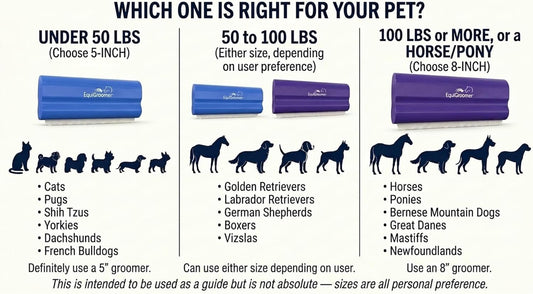 Large blue undercoat shedding tool for horses and dogs close up