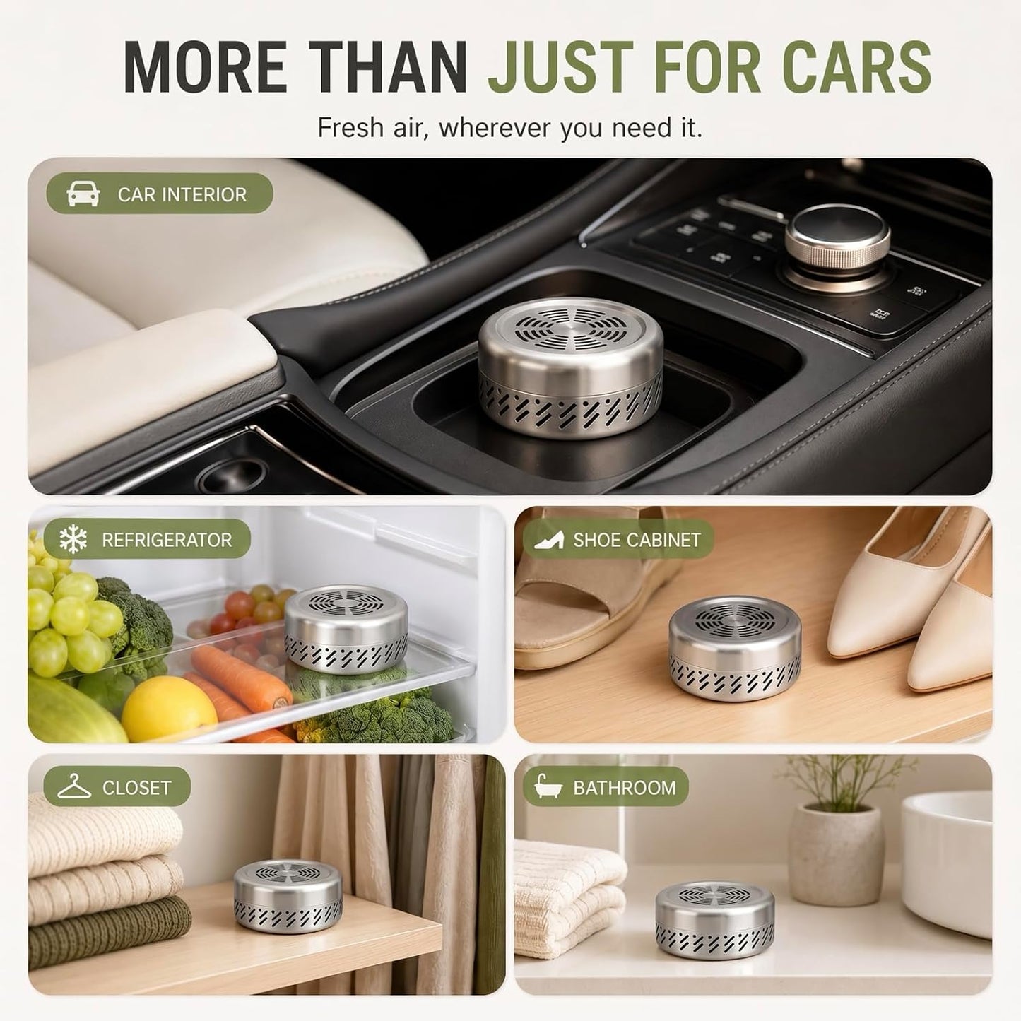 Authentic Hoopmon imported USA air purifier package showing the sleek metal design