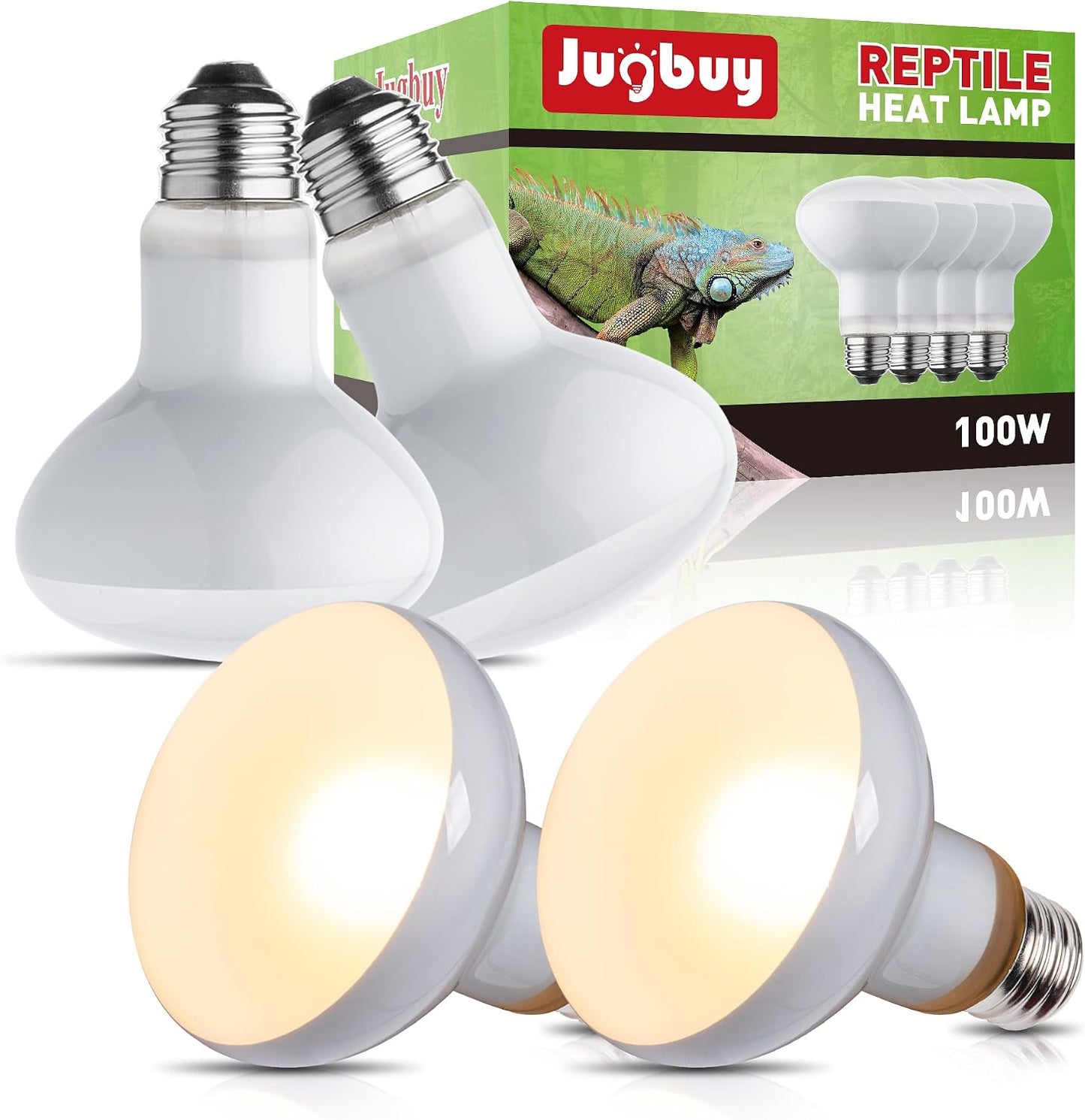 Jugbuy 100 Watt UVA lamp installed in a ceramic fixture over a lizard enclosure.