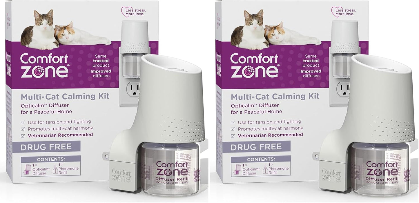 COMFORT ZONE Value Kit; 3 Multicat Diffusers & 6 Refills; Cat Calming Pheromone; Reduce Stress, Aggression, Fighting, Urine Marking, Scratching - Image 11
