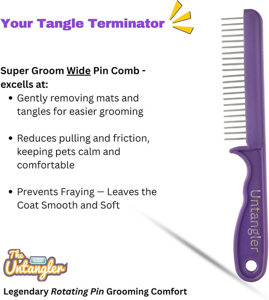 Royal Purple Untangler pet grooming tool for professional mat removal