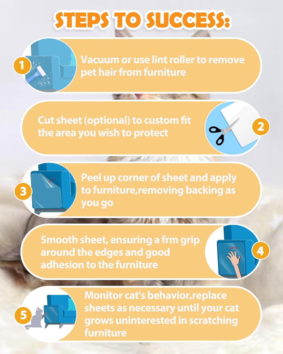 Mazzen 12 pack furniture protection kit for cat owners