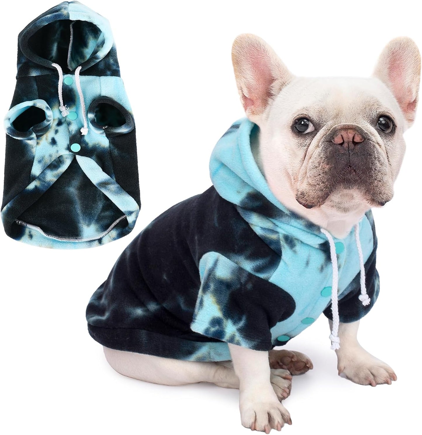BAOBICUTE tie dye pet sweatshirt detailed stitching high quality winter coat
