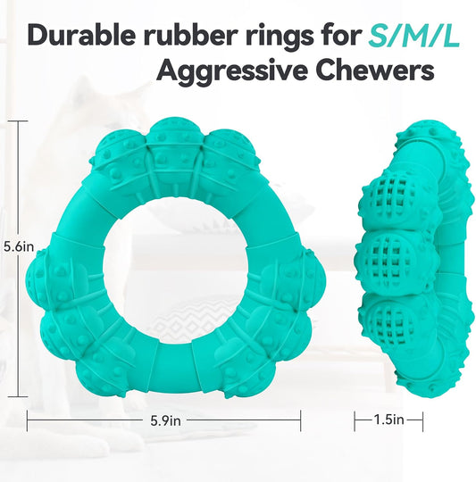 Close up of textured rubber nubs on dog chew toy