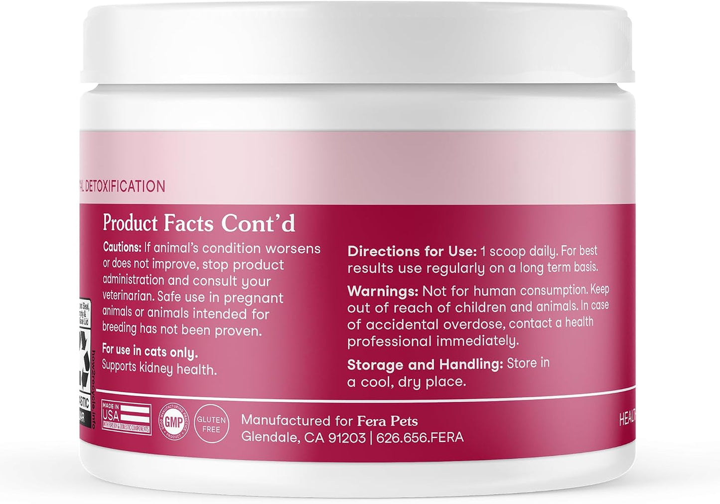 Fera Pets Cat Kidney Support Powder with Probiotics for Cats - 60 Scoops - Image 9