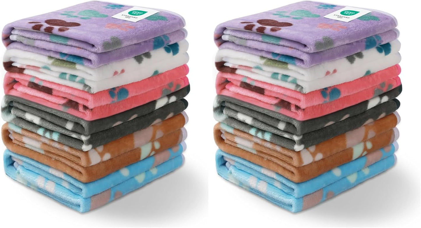 Luciphia 1 Pack 6 Dog Blankets Cat Soft Fluffy Fleece Pet Blanket Warm Cute Print Design Puppy Kitten Doggy Paw Small(23"x16") - Image 14