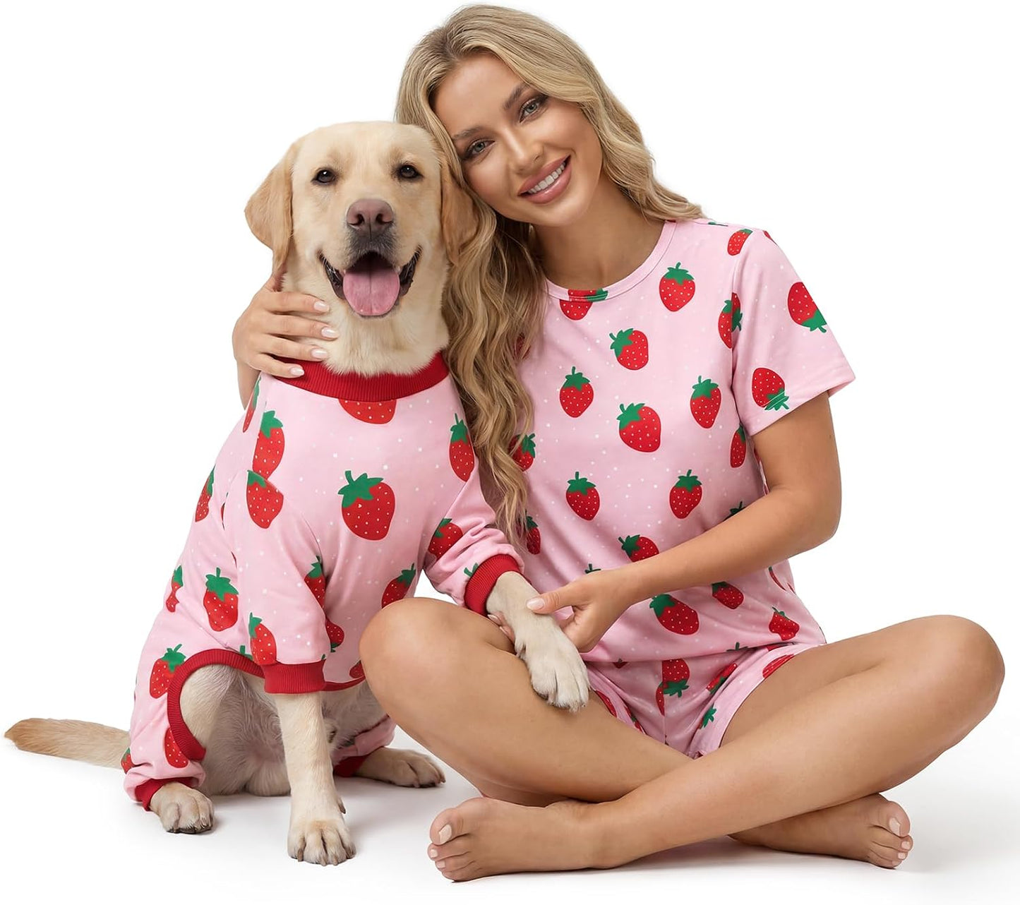 XPUDAC Matching Dog and Owner Clothes Womens Pajama Sets Loungewear Short Sleeve Tee and Shorts, Owner and Pet Pajamas are Sold Separately, M - Image 11