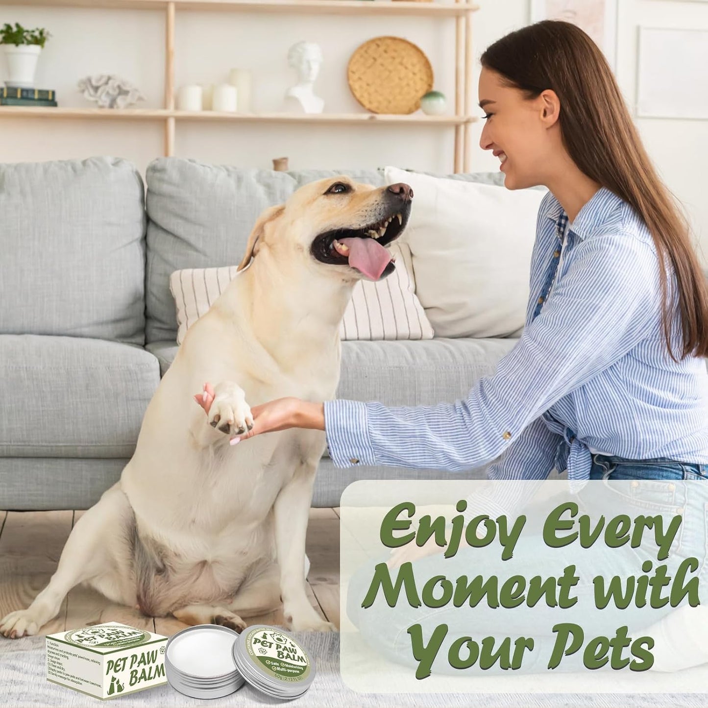 PawSono soothing dog paw moisturizer balm for all weather defense