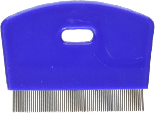 Close up of KVP stainless steel flea comb teeth for cat grooming