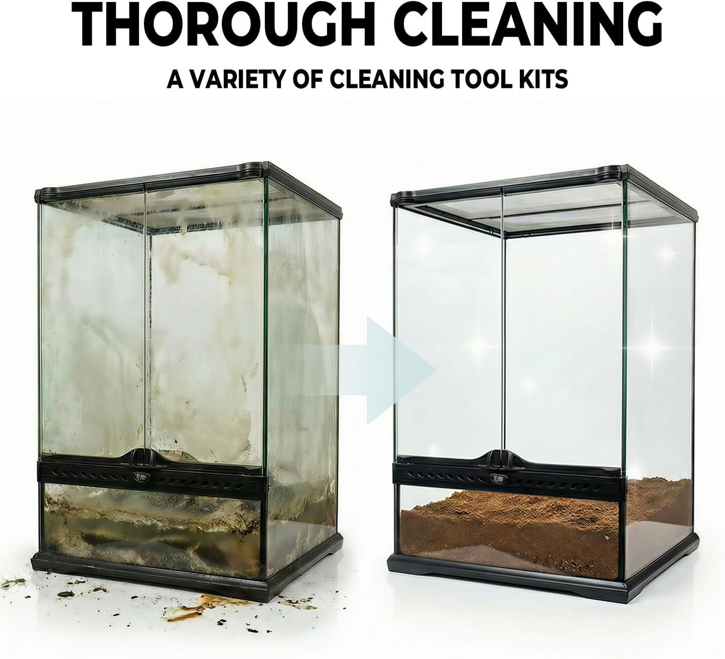 Professional reptile enclosure cleaning tool set by HouseBegan