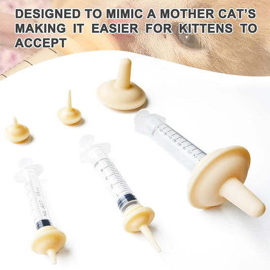 Assorted silicone nipples for kitten and puppy feeding kit