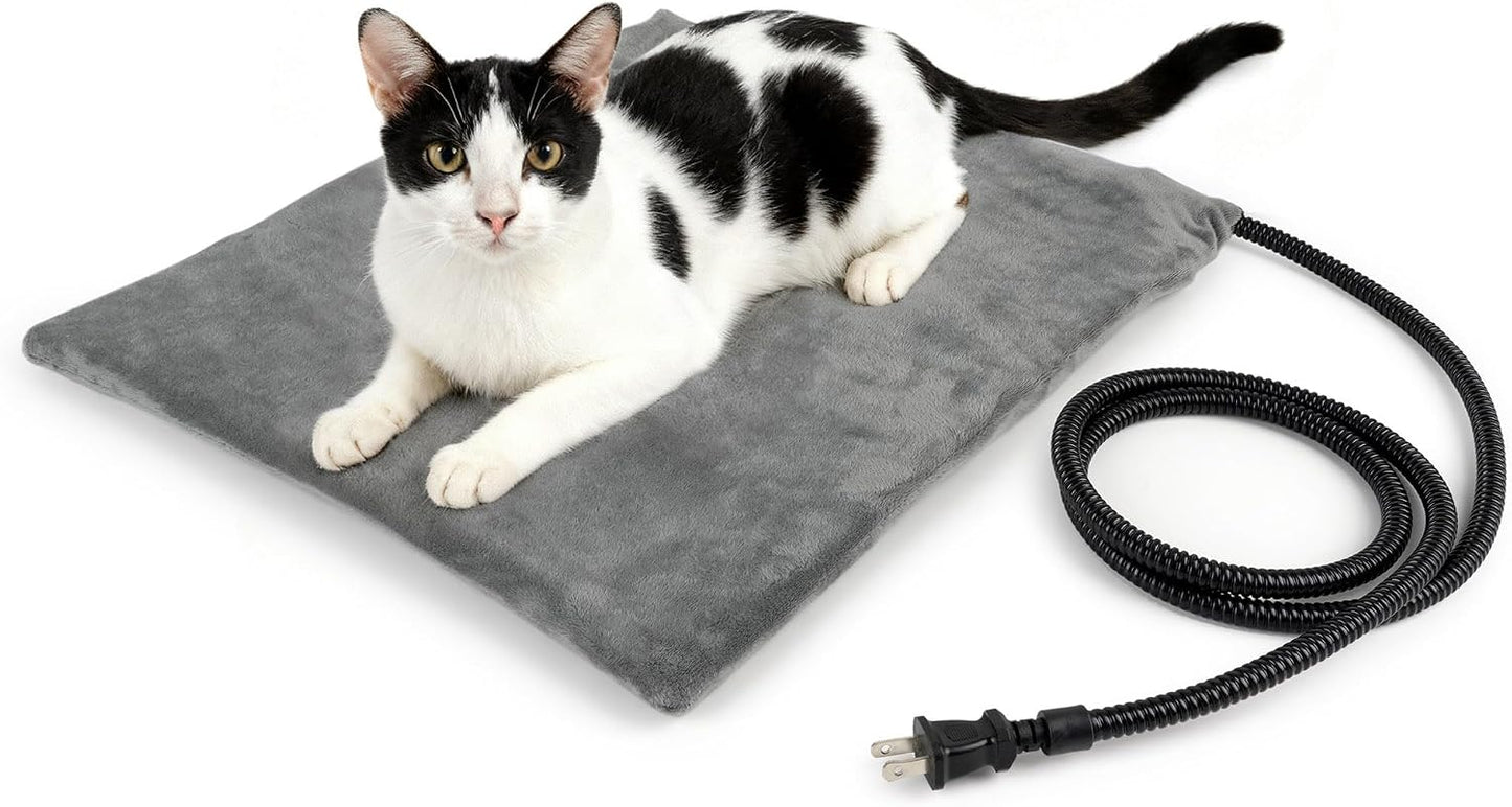 NICREW Pet Heating Pad for Dogs and Cats, Heated Cat Bed with Steel-Wrapped Cord and Soft Fleece Cover, 17.7 x 15.7 Inches, 30 Watts - Image 10