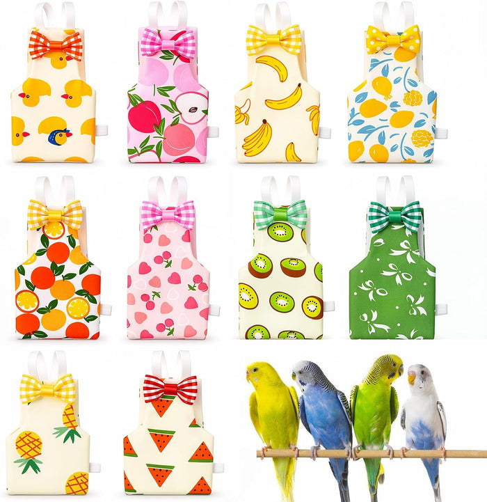 10PCS Bird Diapers, Reusable Parrot Diaper with Waterproof Inner - Image 1